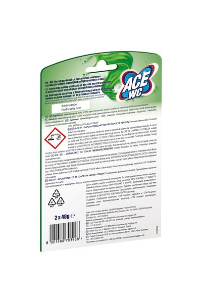 ACE Lemon toilet air freshener, 2x48 g