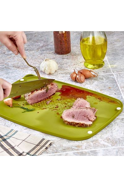 Mutfak Köşesi Cutiva Double Surface, Grater Compartment, Anti-Overflow, Anti-Slip Multi-Purpose Cutting Board