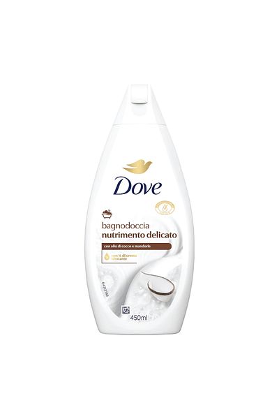 Dove Gel de dus Dove Delicat, ulei de cocos si migdale, 450 ml