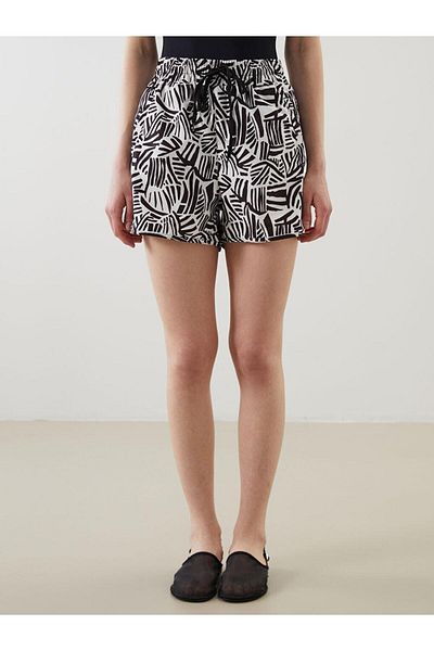 LC Waikiki Pantaloni scurți de baie pentru femei cu model cu talie elastică (S5)
