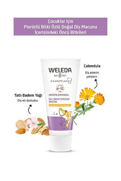 Weleda Fluoride Plant Extract Natural Toothpaste for Children 50ml (6-12 Years)