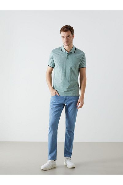 LC Waikiki Ανδρικό μπλουζάκι με κοντό μανίκι Polo Neck με σχέδιο Pique (S5)