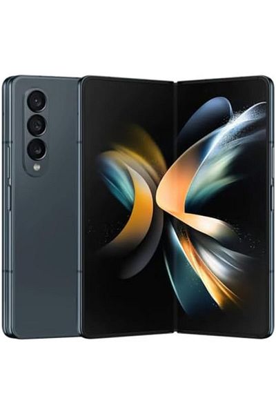 Samsung جالاكسي زد فولد 4 5G (شريحة مزدوجة وشريحة إلكترونية) 7.6 بوصة، ذاكرة وصول عشوائي (RAM) بسعة 512 جيجابايت/ذاكرة وصول عشوائي (RAM) بسعة 12 جيجابايت/SM-F936B - رمادي وأخضر -