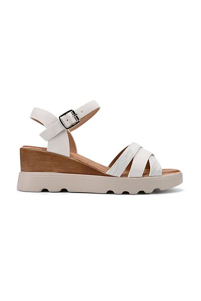 Tmall Women's Sandals, With Platform, Made of Eco-Leather, SA93, White