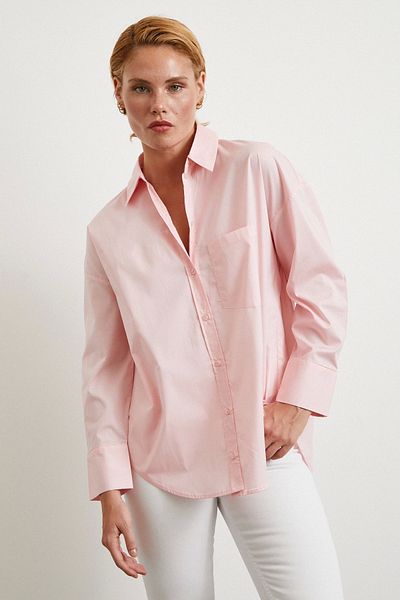 Never more Cotton Classic Shirt Pink