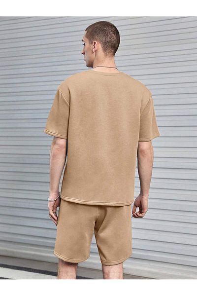 PENTHİLUS Unisex Relaxed Fit Graphic Logo T-Shirt & Elastic Waist Shorts, One Piece