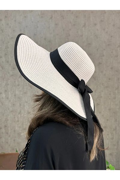 AYSBUTK Women's White Straw Hat