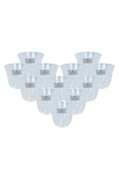 Solitaire Crystal Crystal 12-Piece Cawa Cup Set - Clear Glass