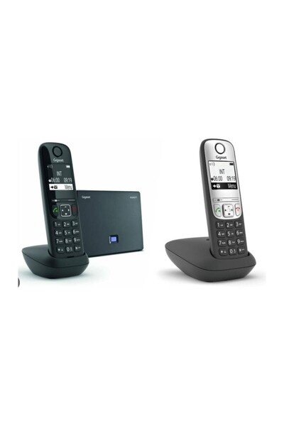 GIGASET Analog Ip 1 Harici 2 Dahili Kablosuz  Uyumlu Santral Siyah