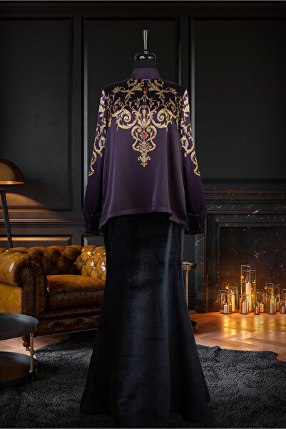 Muslima Wear Majesty Dark Burgundy Blouse