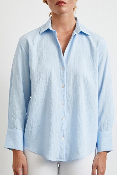 Never more Parallel Striped Shirt Blue