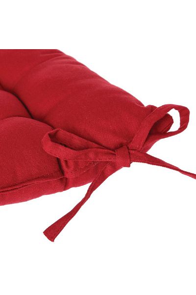 Atmosphera Premium Quality Cotton Square Shaped Chair Pad Red 38 x 38cm