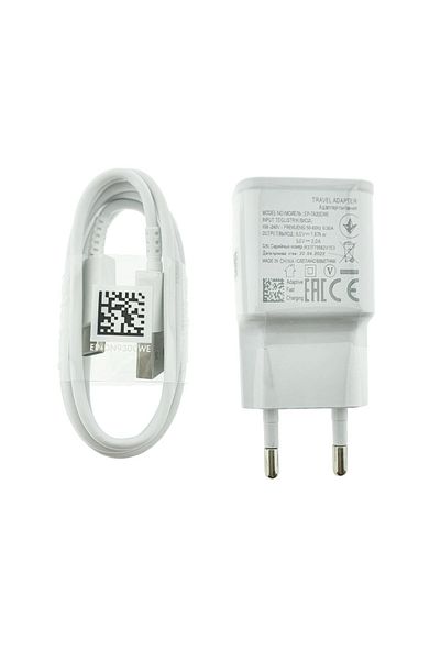OEM Set încărcător USB, 15W, EP-TA20EWE Încărcare rapidă adaptivă, cu cablu tip C EP-DN930CWE 1,2m, alb