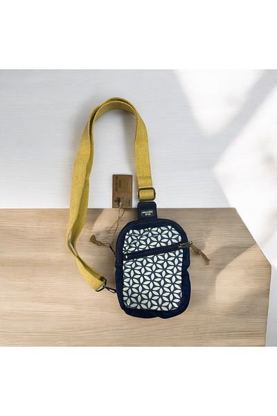 Old Cotton Vintage Unisex Colorful Daily Casual Gatherer Cross Chest Shoulder Messenger Bag 13Cmx21Cm