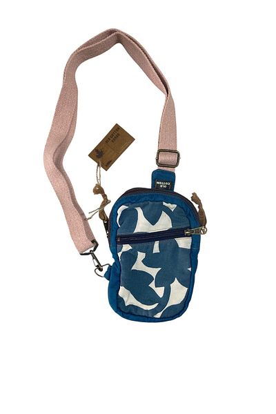 Old Cotton Vintage Unisex Colorful Daily Casual Gatherer Cross Chest Shoulder Messenger Bag 13Cmx21Cm