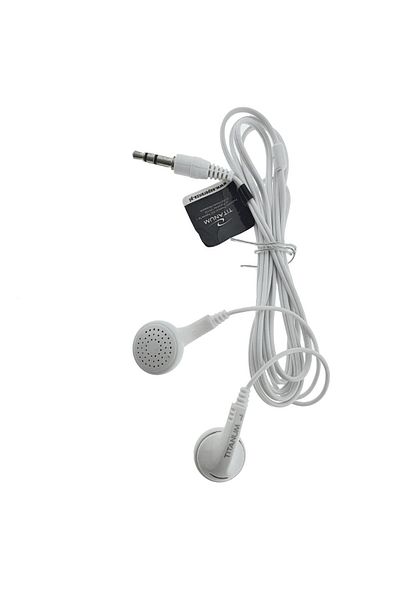 OEM Căști audio stereo, intraauriculare, Titanum 91909, conector jack de 3,5 mm, cablu de 115 cm, albe