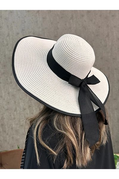 AYSBUTK Women's White Straw Hat