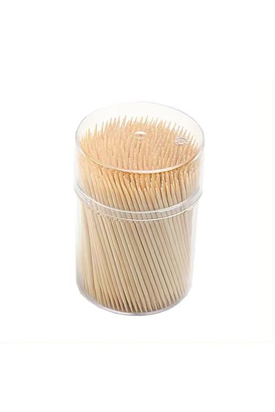 LYOBEST 10 sets Wooden toothpicks in round tube, 65x2 mm, 500 pcs