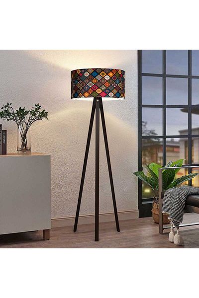 Desire Floor Lamp (Chandelier) Three wooden legs