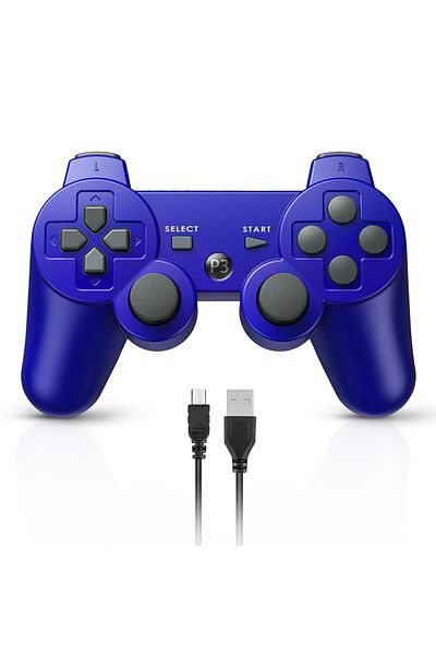 rexa PS-3 Wireless Controller with High Performance Upgraded Joystick Rechargeable Battery