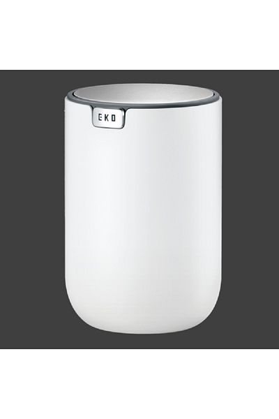 EKO Fandy Swing Top Lid Table Bin White 1.5 Liter