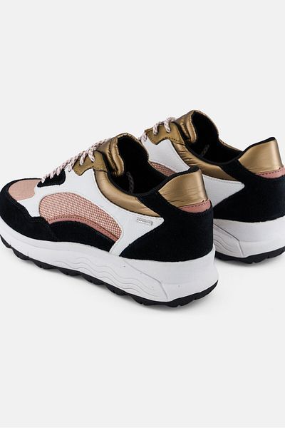 Geox Women Spherica Lace Up Casual Sneaker, Multicolor