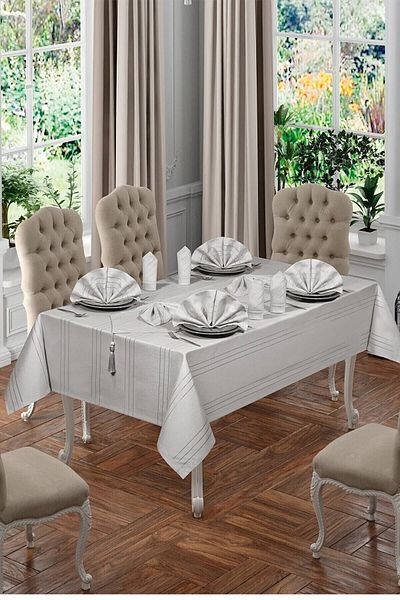 Cardea Home Collection Colber Tablecloth Set 26 Pieces for 12 people