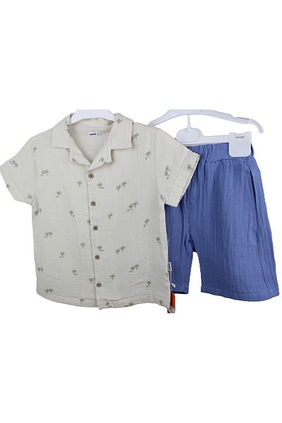 Bebezade Shorts Shirt Set Summer Linen Baby Set