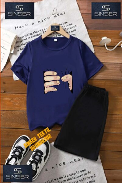 SS SİNSER Children's Unisex “Hand Comes Out of the Black“ Special Printed Cre...
