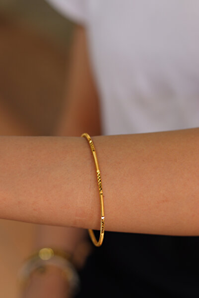 Midyat Nurtaş Gümüş İşlemeli Altın Kaplama 925 Ayar Gümüş Kadın Ajda Bilezik ...