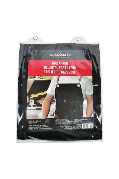 Grill Mark High Quality Cotton BBQ Apron Black 70 x 80cm
