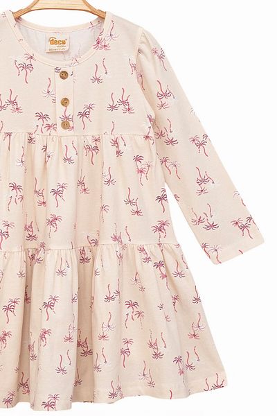 minuma Girl's Palm Patterned Dress 2/5 Years