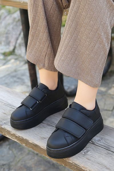LEYDİ SHOES Rms-02 Velcro Black Pantofi sport pentru femei