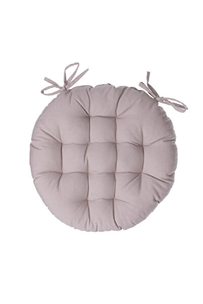 Atmosphera Premium Quality Cotton Round Chair Pad Linen 38 x 38cm