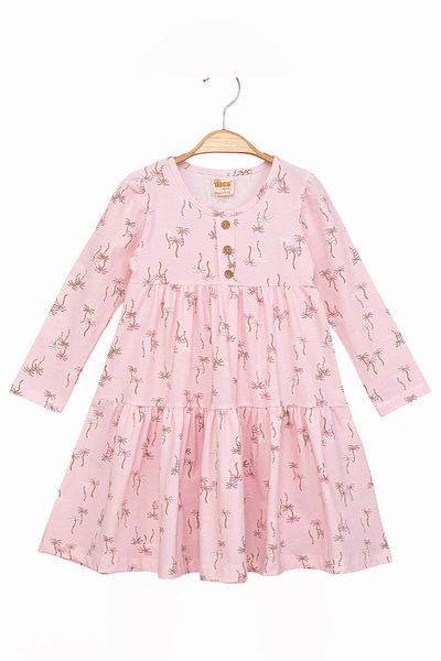 minuma Girl's Palm Patterned Dress 2/5 Years
