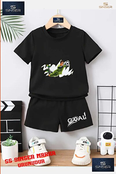 SS SİNSER تي شيرت للأطفال للجنسين "GOALKEEPER GREEN FORMAL" مطبوع حسب الطلب ب...
