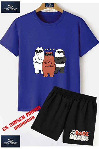 SS SİNSER Kids Unisex “Pandas with 3 Glasses“ Custom Printed Crew Neck T-Shir...