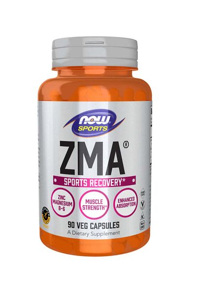 Now Sports ZMA 800 mg Capsules With Zinc, Magnesium & Vitamin B 6 For Muscle Recovery, Pack of 90's
