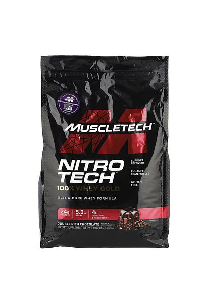 MUSCLETECH Nitro-Tech Whey Protein Ultra 100% Whey Gold 4.5 kg - 110 Servings (Usa Version)