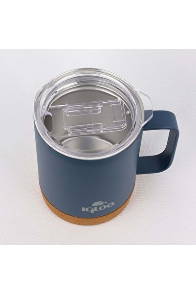IGLOO Cork Mug 350ml Thermos Mug Cup Flask Light-Dark Blue