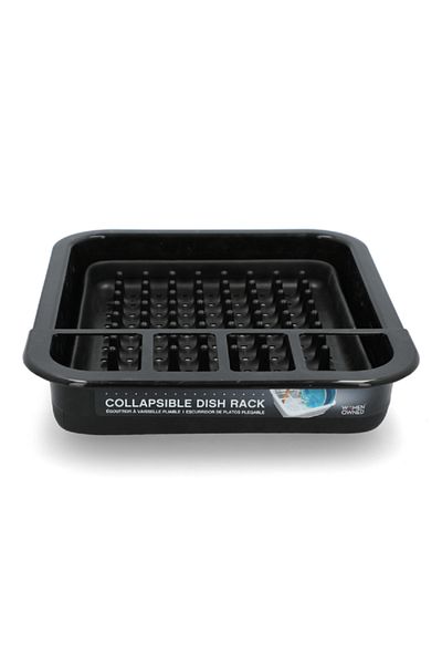 Madesmart Durable Rectangular Collapsible Dish Rack Black