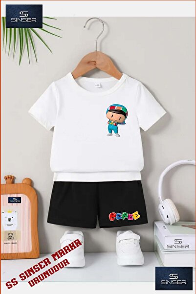 SS SİNSER Children's Unisex “Pepee Sleeves Tied“ Custom Printed Crew Neck T-S...
