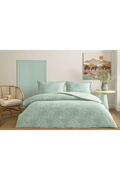 Taç Σετ Παπλωματοθήκη Seç&ser Διπλό Shimmer Green (Δύο πλαϊνά μοτίβα)