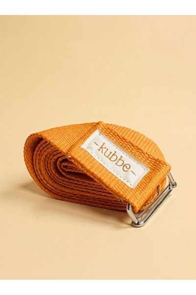 kubbe Yoga Belt – 240 cm X 4 cm |   100% Organic Cotton, Metal Buckle, Stretching and Posture Support Strap
