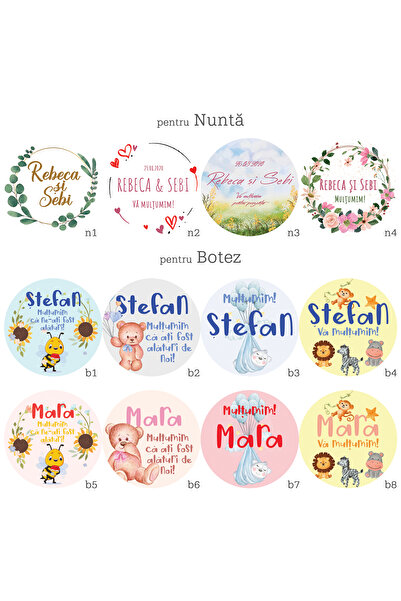 CARUL CU MIERE Marturie cu miere Cassiopeia, diverse culori, botez sau nunta, borcanel cu miere de salcam, 140 g