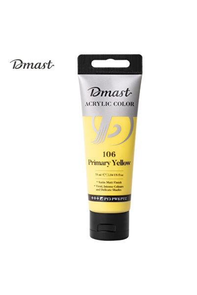 Deli طلاء أكريليك EC330-PY سعة 100 مل - مثالي للاستخدام على الورق والقماش وال...