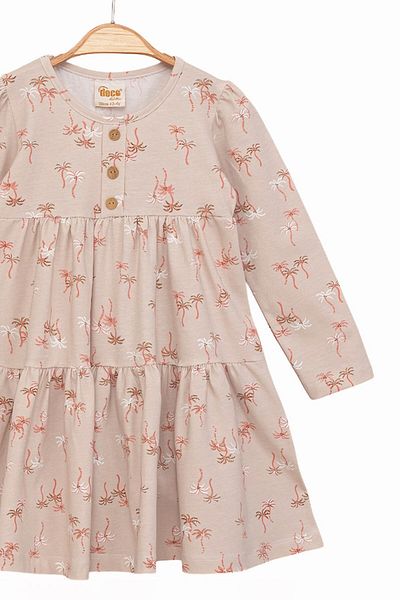 minuma Girl's Palm Patterned Dress 2/5 Years