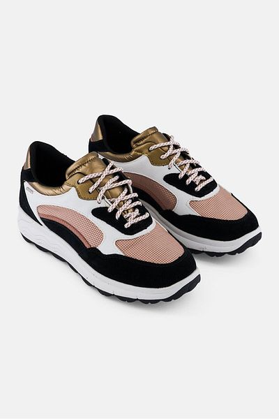 Geox Women Spherica Lace Up Casual Sneaker, Multicolor