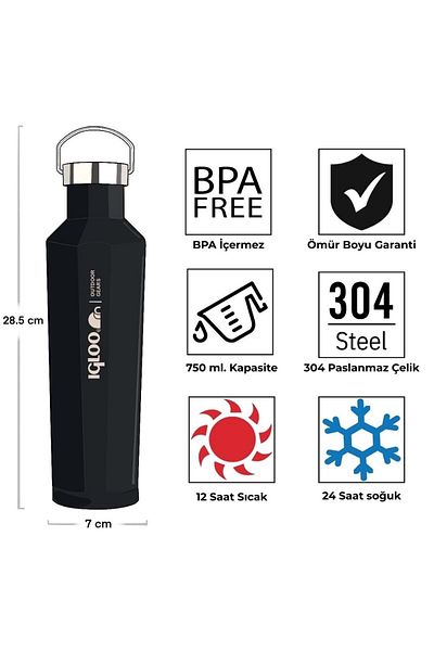 IGLOO Pentagon 750ml Thermos Flask Pink