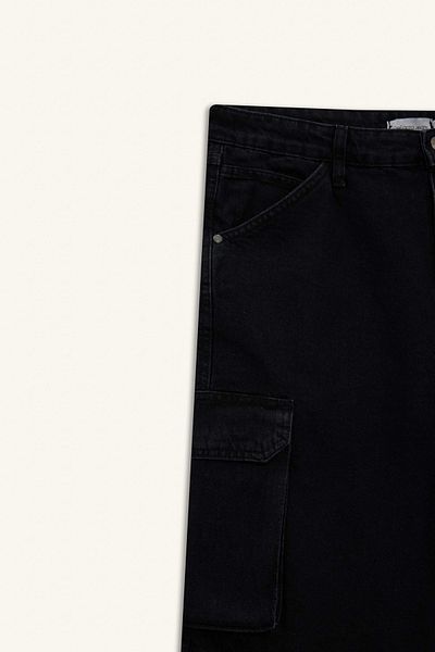 DeFacto 100% Cotton Cargo Fit Jean Bermuda Shorts E1380Ax25Sm
